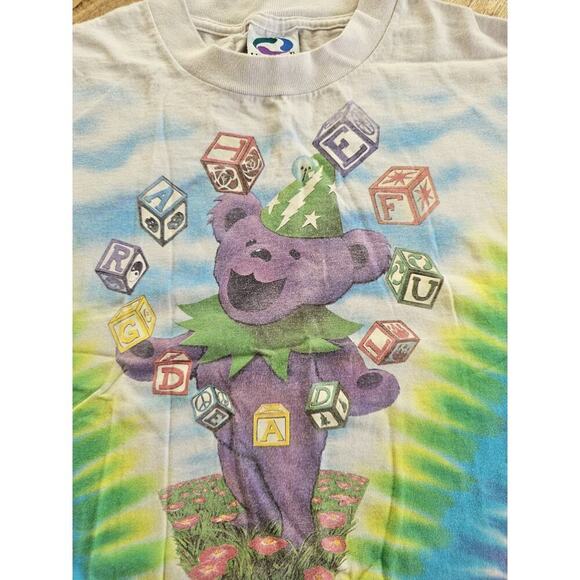 Vintage 90s Grateful Dead Tie Dye Dancing Bears Single Stitch T-Shirt XL USA - Picture 13 of 13